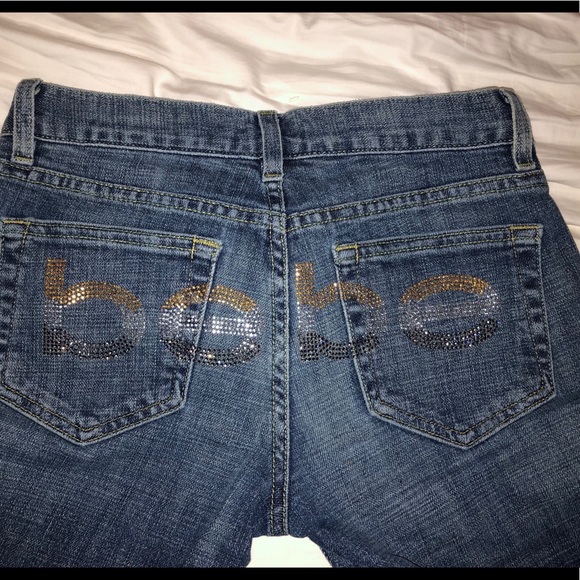bebe Denim - Great condition Bebe rhinestone logo jeans